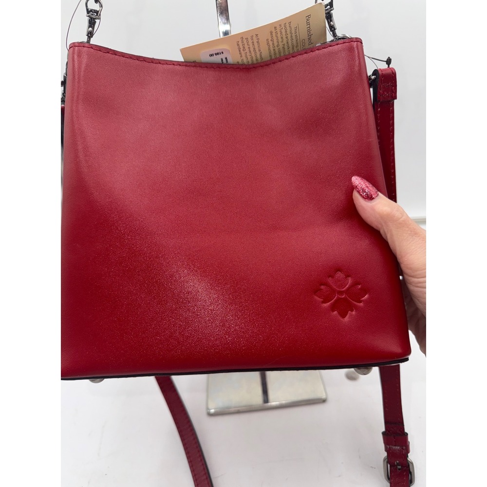 Patricia Nash Ledra Burnished Tooled Leather Crossbody Bag Lava Red P844244X - Picture 7 of 11